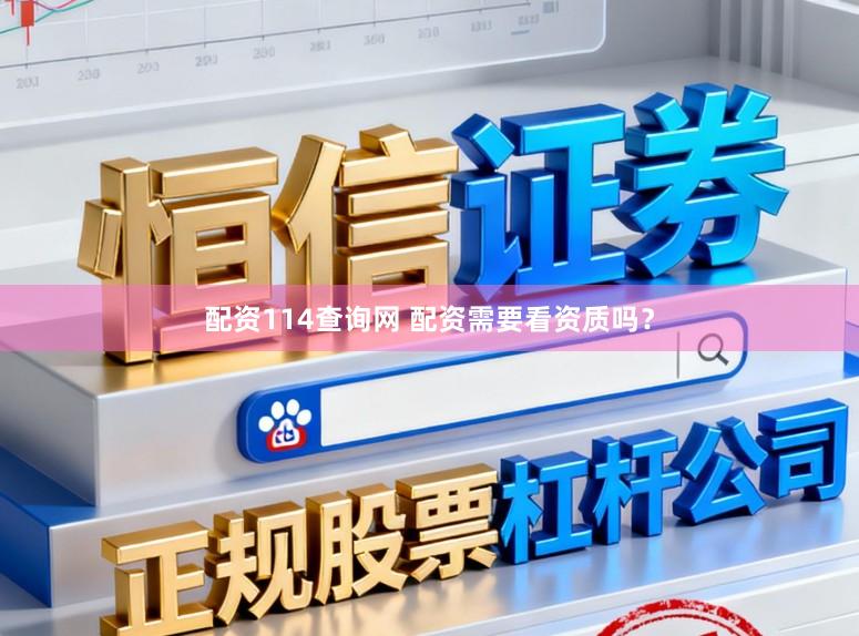 配资114查询网 配资需要看资质吗？